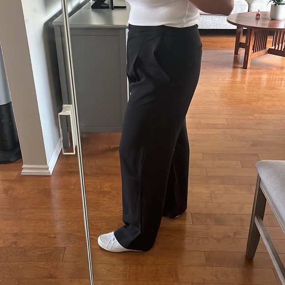 Black Wide Leg Trousers - Picture 2 of 5